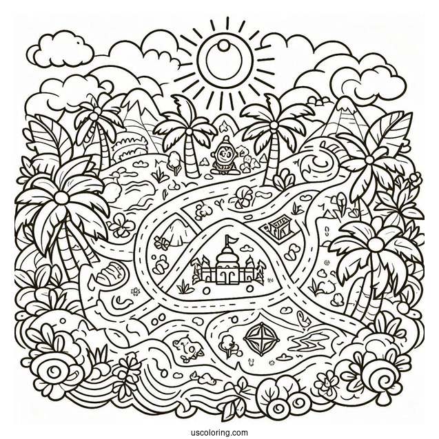 Coloring Sheet Of The Map