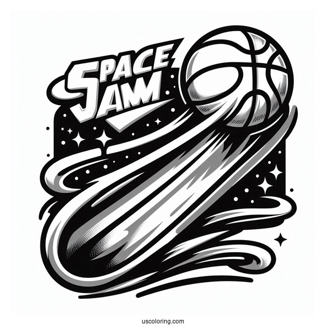Space Jam Logo Coloring Page