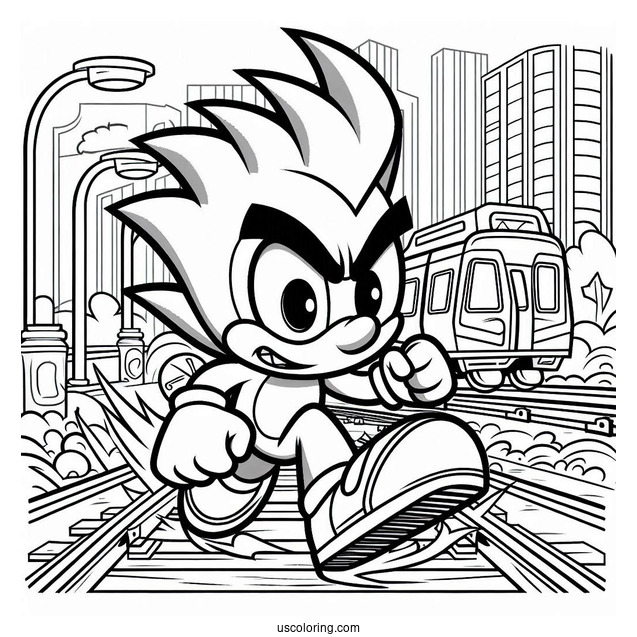 Subway Surfers Coloring Page Angry Spike For Preschoolers