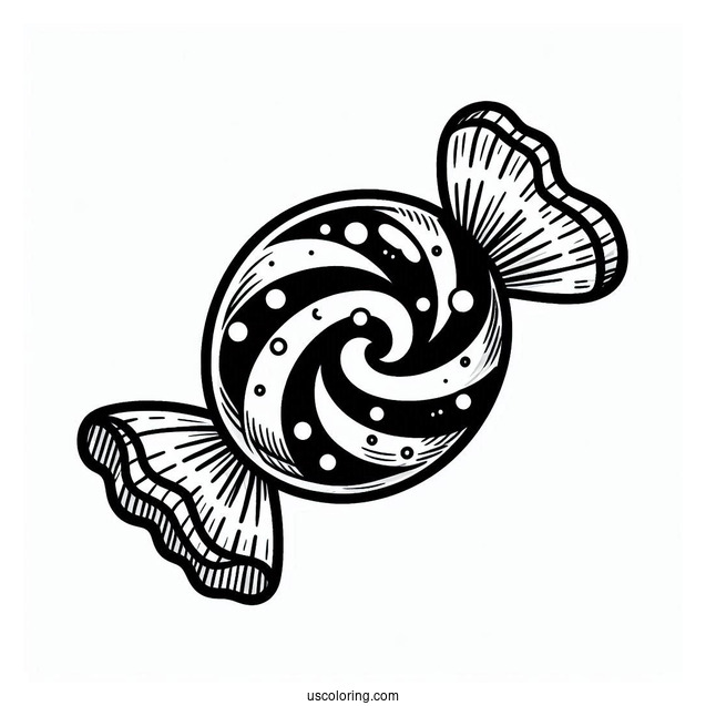 Halloween Themed Candy Coloring Page