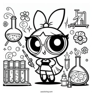 Professor Utonium Character Coloring Sheet