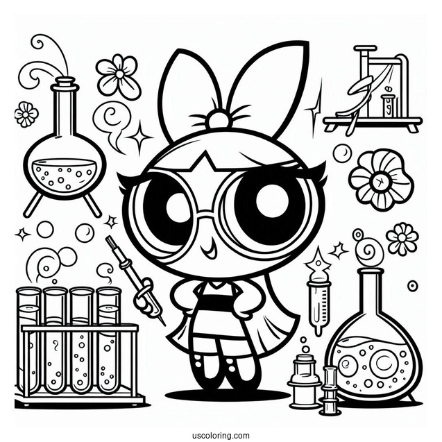 Professor Utonium Character Coloring Sheet