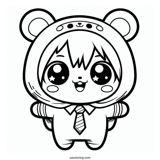 Madagascar Coloring Page Of Kawaii Eri