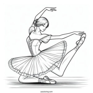 Ballerina Practising Dance Moves