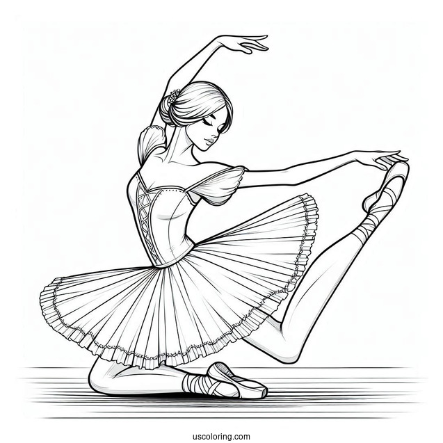 Ballerina Practising Dance Moves