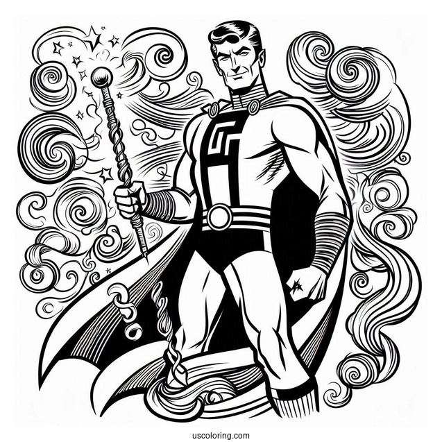 Reed Richards Mr. Fantastic Coloring Page For Kids