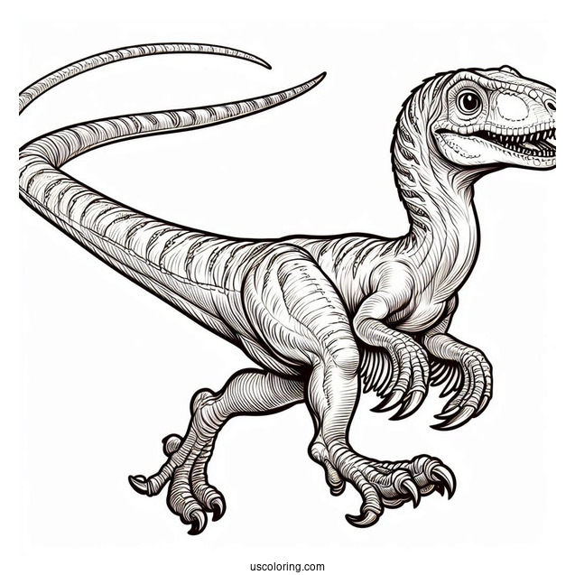 Running Oviraptor Coloring Sheet For Kids