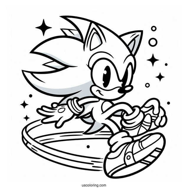 Sonic Coloring Page For Kids
