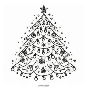 Christmas Lights In The Shape Of a Tree