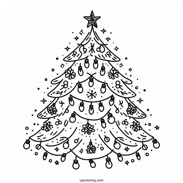 Christmas Lights In The Shape Of a Tree