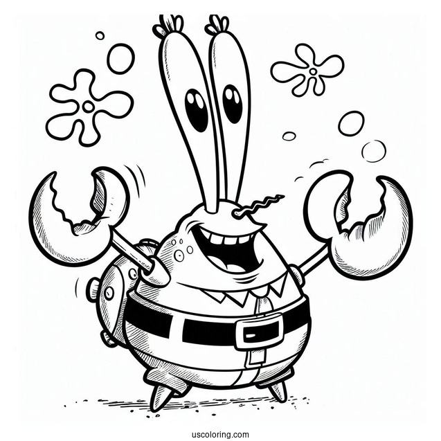 Coloring Page Of Mr Krabs