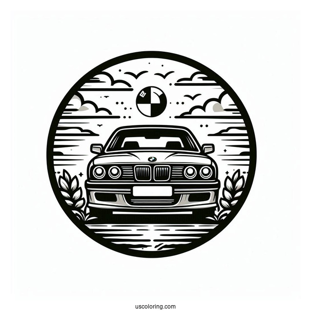BMW Coloring Page Logo