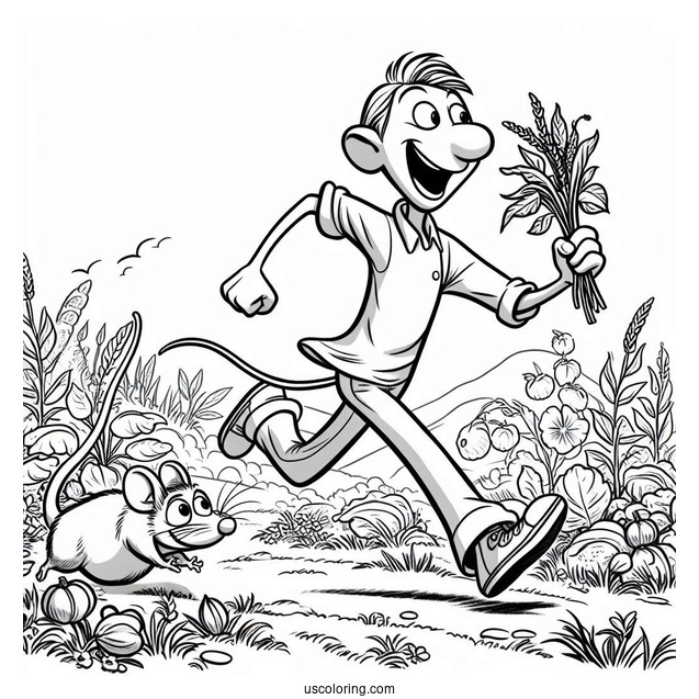 Ratatouille Coloring Page Running Away From Skinner