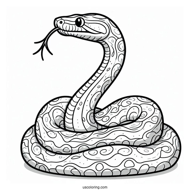 Boa Constrictor Snake To Color
