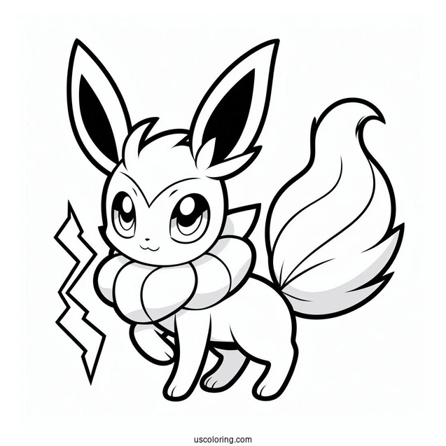 Sylveon Coloring Page Of Wonder Flash Pokemon Card