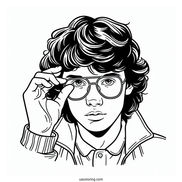 Coloring Sheet For Mike Wheeler