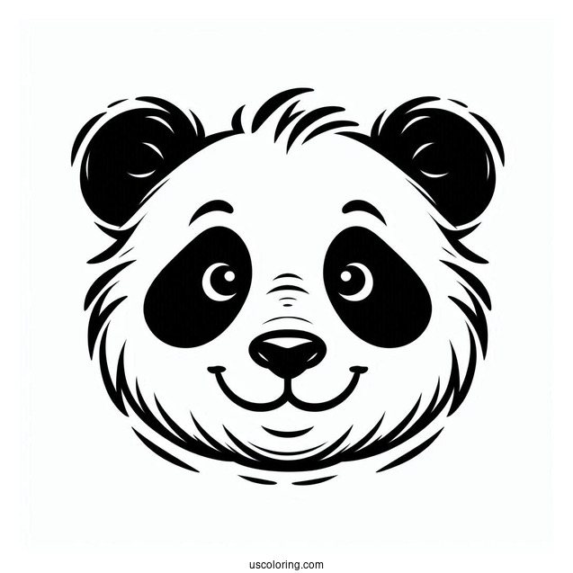 Outline Of Panda Head To Color
