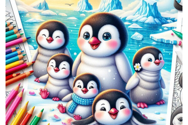 Penguin Coloring Pages Featured Image