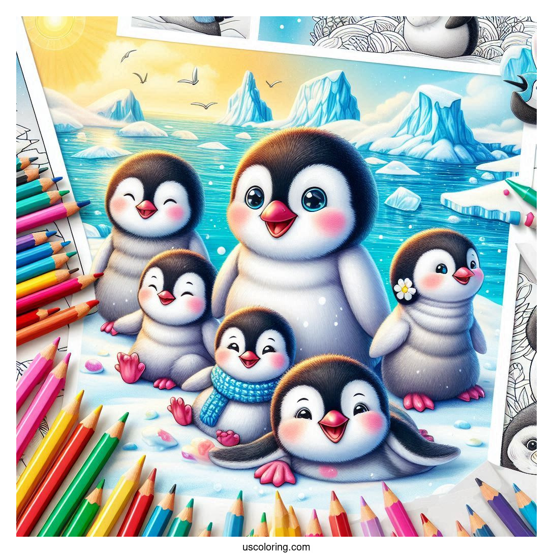 Penguin Coloring Pages Featured Image