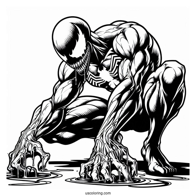 Carnage Coloring Page In Iconic Pose