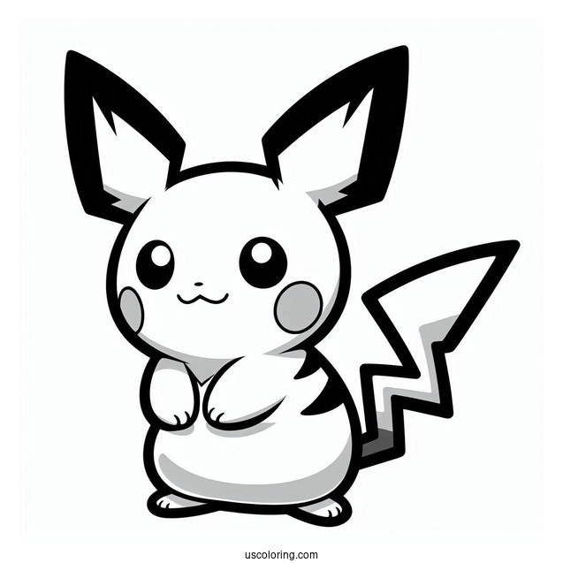 Pichu, Pikachu, And Raichu Coloring Page For Kids