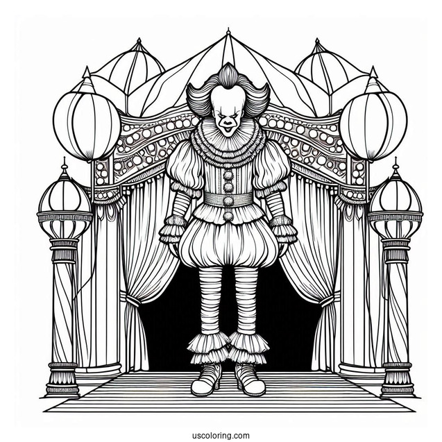Pennywise Looming Over Circus Entrance
