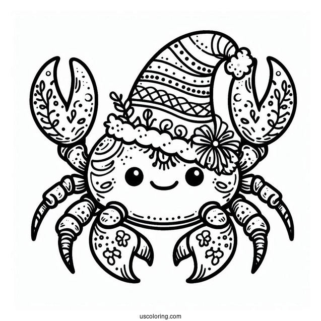 Christmas Island Red Crab Coloring Page With Claws Out
