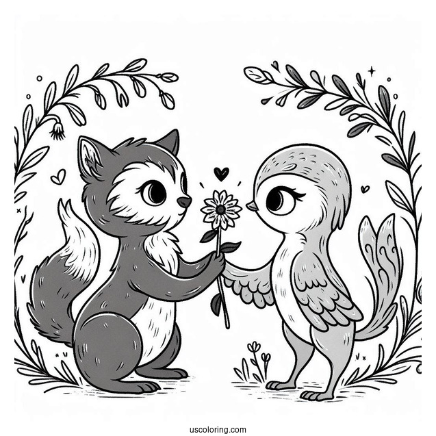 Sprunki Coloring Page Of Simon, And Gray Outdoors