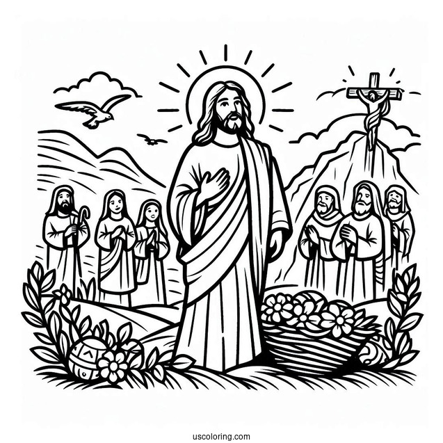 Jesus He Is Risen Coloring For Preschoolers