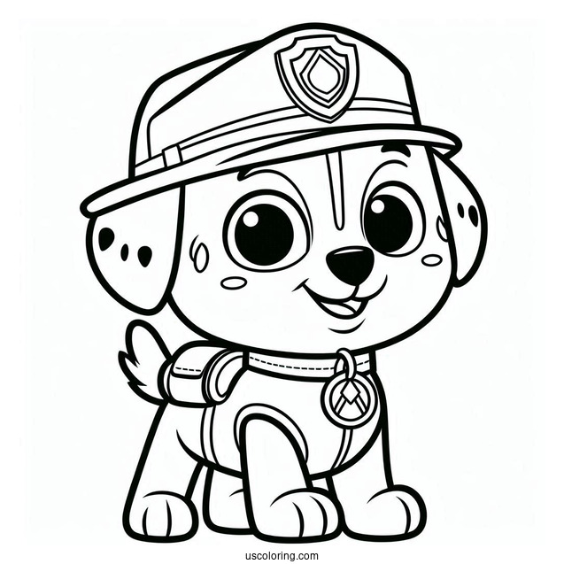 Easy Coloring Page Of Marshall To Color