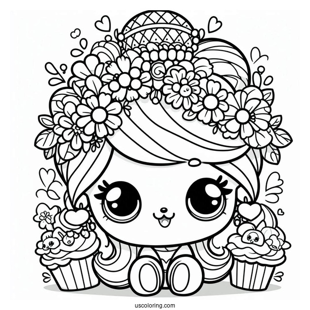 Shoppies And Shopkins Coloring Sheet