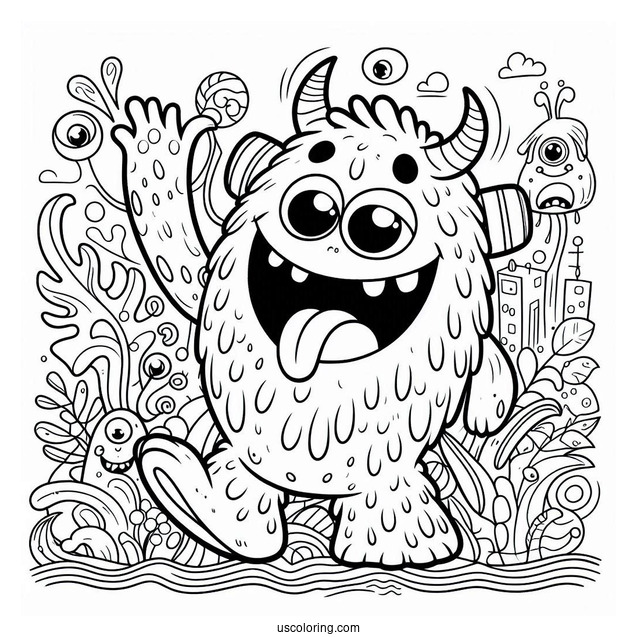 My Singing Monsters Coloring Page Of Easy Entbrat For Preschoolers