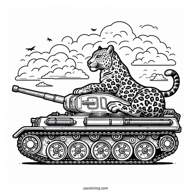Detailed Coloring Page Of Leopard 2A7A1. German Tankpdf