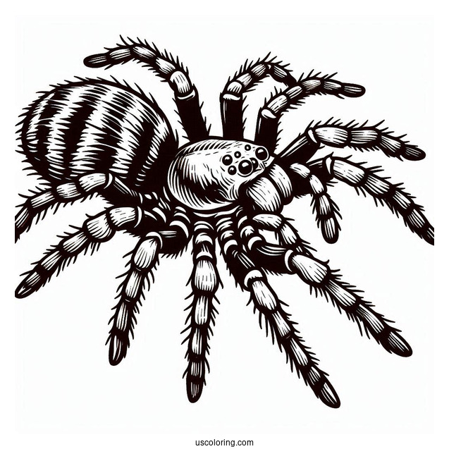 Brown Spider Coloring Page