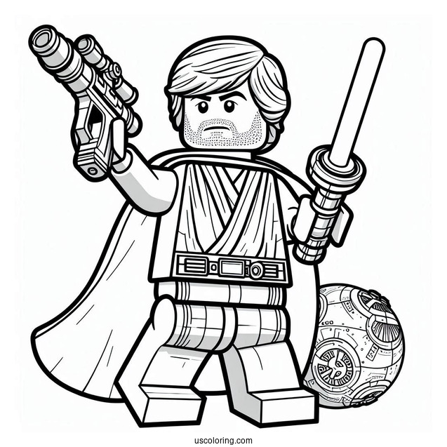 Coloring Page Of Lego Luke Skywalker