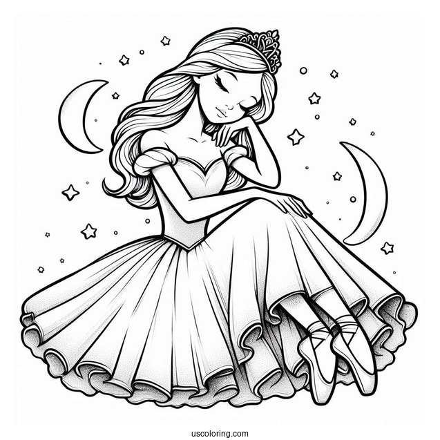 Sleeping Beauty Ballerinas To Color