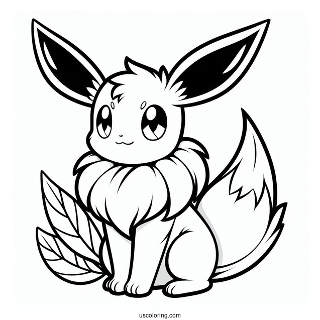 Leafeon Eevee Coloring Sheet