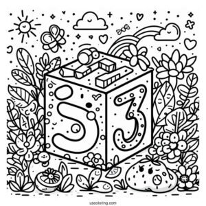 Easy Numberblocks Coloring Page 19