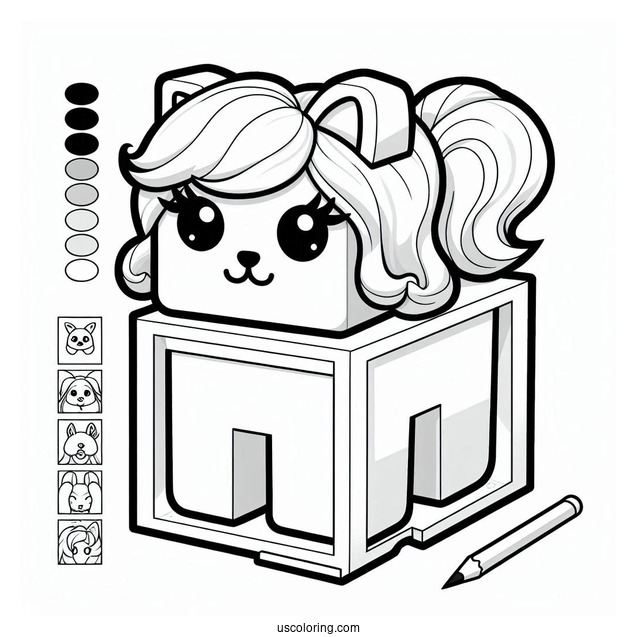 Roblox Pet Simulator Coloring Page Easy