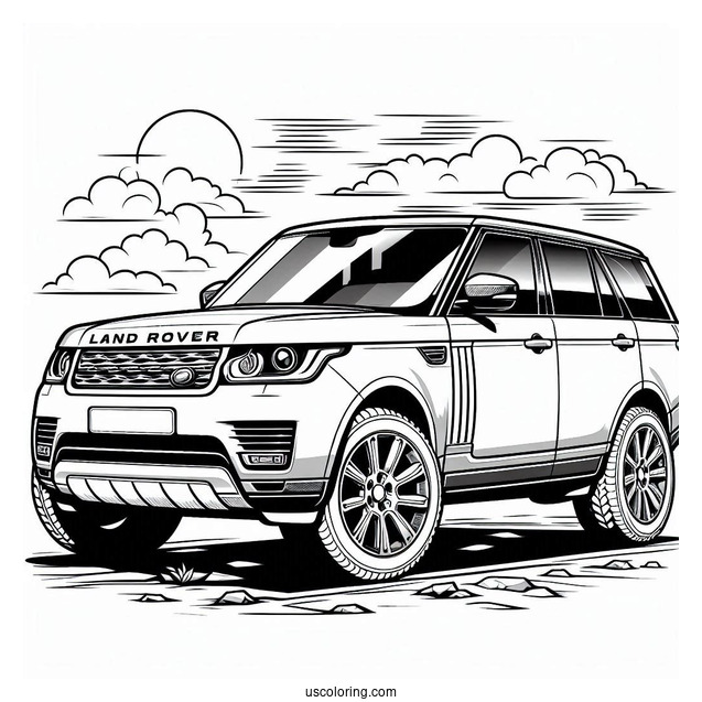 Land Rover SUV Coloring Page