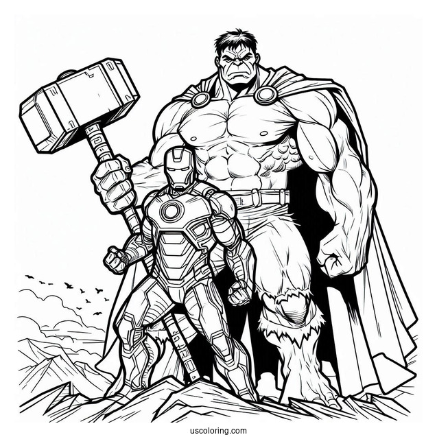 Hulk Vs Iron Man Hulkbuster Coloring In