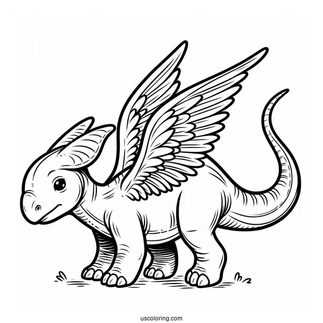 Easy Parasaurolophus Coloring Page For Preschoolers