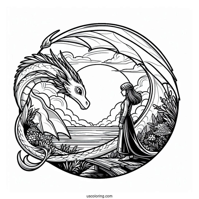 Detailed Raya And The Last Dragon Sisu Coloring Page