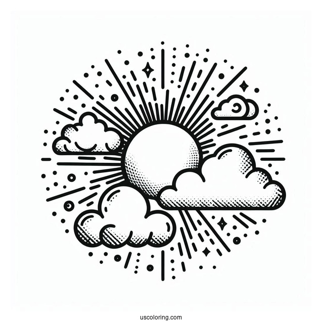 Sun In Cloud To Color
