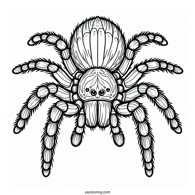 Himalayan Spider Coloring Sheet For Kids