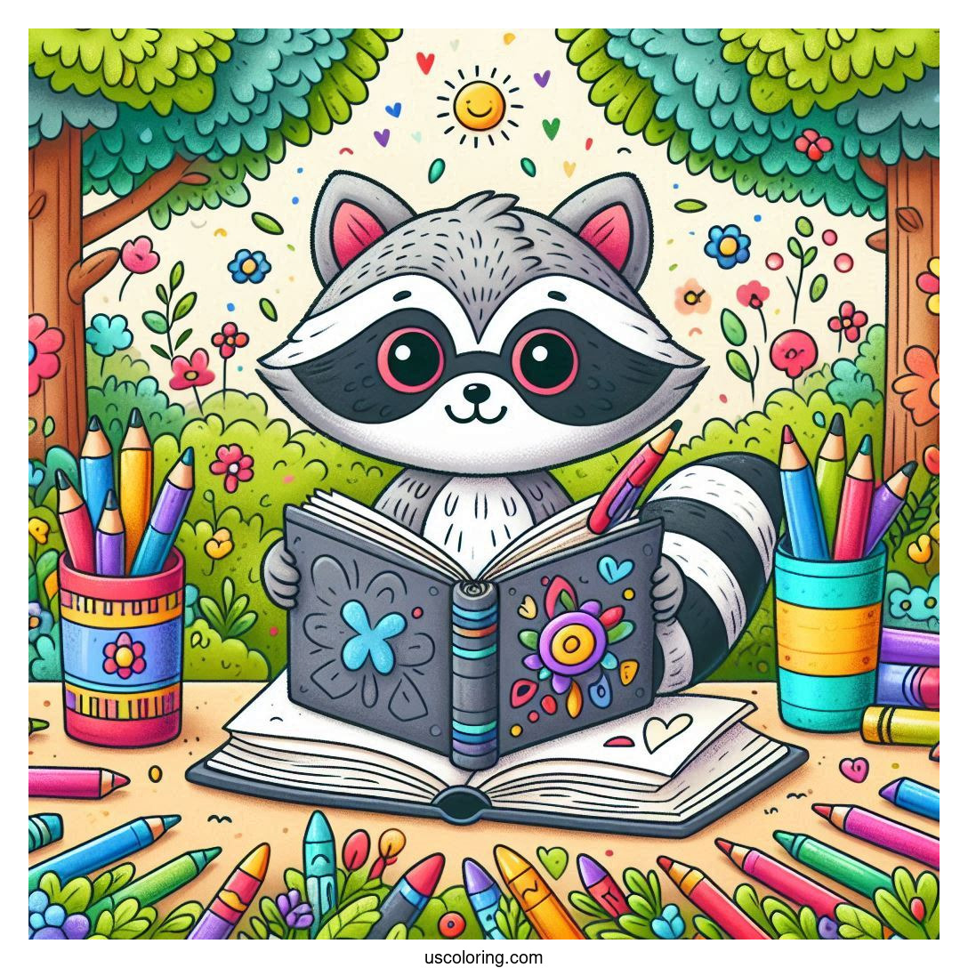 Racoon Coloring Pages Featured Image