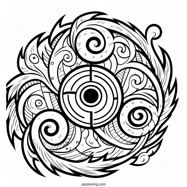 Naruto Coloring Page Of Kurama Chakra Mode