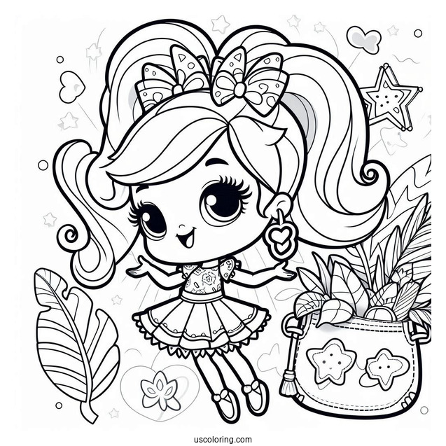 Polly Pocket Coloring Page Of Cute Paxton Pocket For Preschoolers