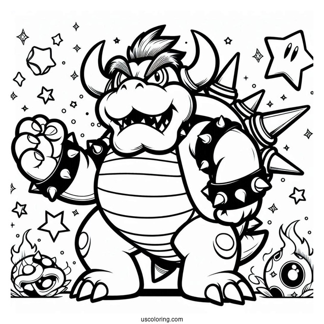 Giga Bowser Coloring Sheet