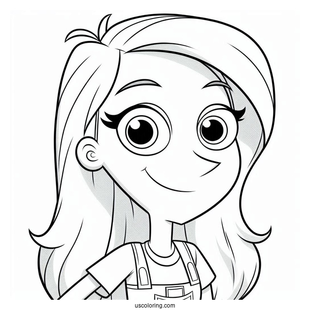 Phineas And Ferb Coloring Page Of Vanessa Doofenshmirtz